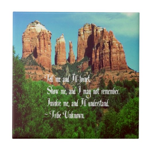 ネイティブアメリカンの諺 タイル (正面)