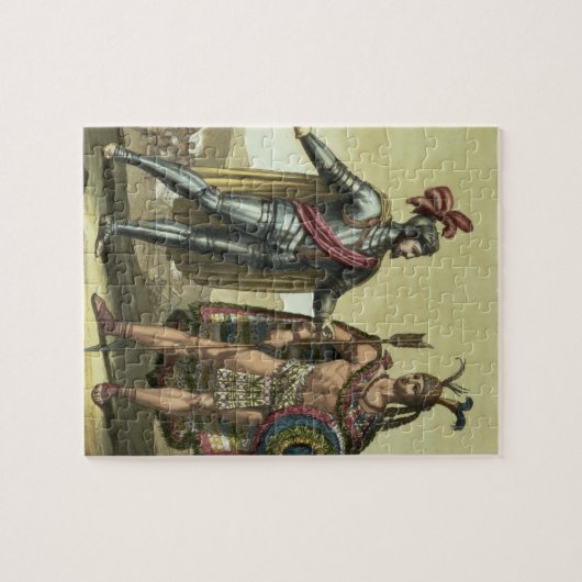 ネイティブアメリカンの責任者(色を持つ征服者 ジグソーパズル (横)