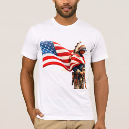 ネイティブアメリカンの軍人 Tシャツ