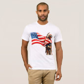 ネイティブアメリカンの軍人 Tシャツ (正面フル)