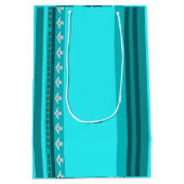 ネイティブアメリカンの雷鳥のターコイズのギフトバッグ ミディアムペーパーバッグ (裏面)