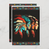 ネイティブアメリカンの馬の招待状 招待状 (正面/裏面)