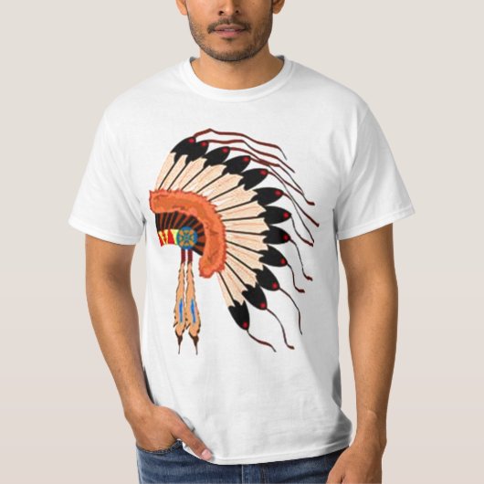 ネイティブアメリカンのheadress tシャツ (正面)