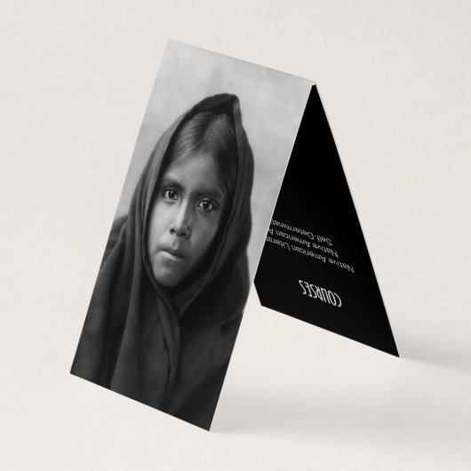 ネイティブアメリカンは名刺を調査します 名刺 (裏面)