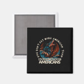 ネイティブアメリカンを支援する マグネット (正面/裏面)