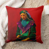 ネイティブアメリカンチャロキー ポップアート クッション (ブランケット)