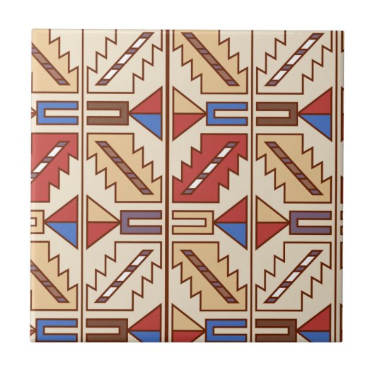 ネイティブアメリカンパターン タイル (正面)