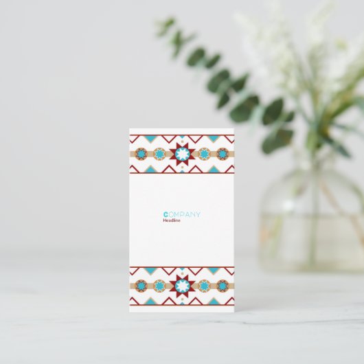 ネイティブアメリカンパターン 名刺 (スタンド正面)