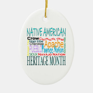 ネイティブアメリカン伝統月 セラミックオーナメント