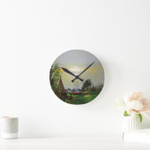 ネイティブアメリカン島の歩行 ラウンド壁時計 (ホーム)