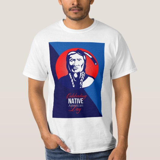 ネイティブアメリカン日のレトロの挨拶車を祝うこと Tシャツ (正面)