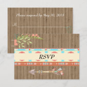 ネイティブアメリカン ウェディング RSVP (正面/裏面)