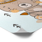 ネイティブアメリカン ベア 子供部屋 ポスター 幼稚園 (角)