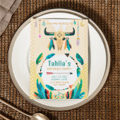 ネイティブアメリカン ボヘミアンバースデー招待状テンプレート 招待状