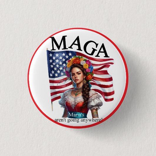 ネイティブアメリカン+メキシコの伝統融合_Maria 缶バッジ (正面)