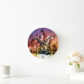 ネイティブアメリカン ラウンド壁時計 (ホーム)