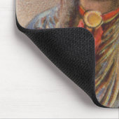 ネイティブアメリカン：ラコタ族のシッティング・ブル、喫煙する広告 マウスパッド (コーナー)