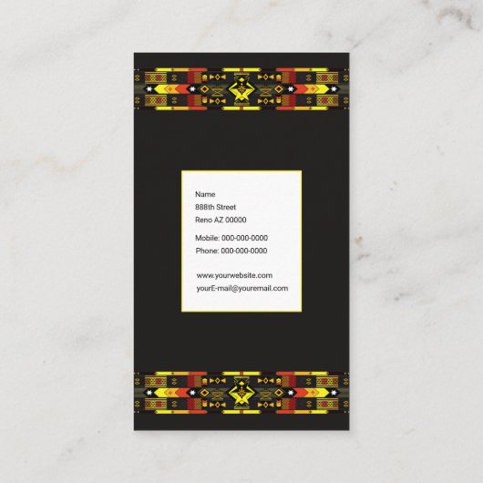 ネイティブアメリカン 名刺 (裏面)