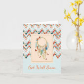 ネイティブアメリカンDreamcatcherはすぐによく得ます カード (黄色い花)