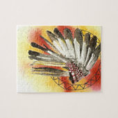 ネイティブアメリカンHeadresss ジグソーパズル (横)