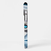 ネイティブインディアンとオオカミの湖面反射シーン iPhoneケース (左側面)