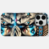ネイティブインディアン女性と忠実なライオン Case-Mate iPhoneケース (裏面 (横))
