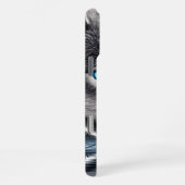 ネイティブインディアン戦士と月光のオオカミ iPhoneケース (右側面)