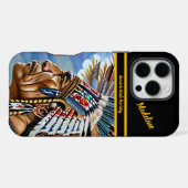 ネイティブインディアン戦士の瞳 iPhoneケース (裏面横)