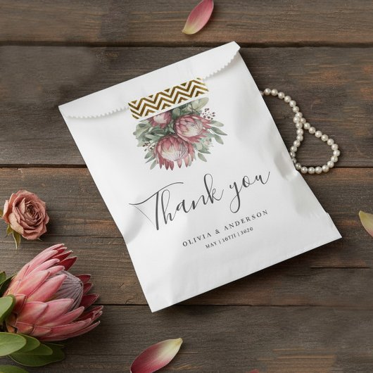 ネイティブプロテア水彩花ボホー植物学 フェイバーバッグ