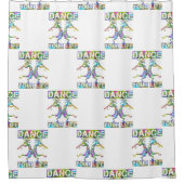 ネイティブ・アメリカ人ココペリ・ダンス・ユア・ライフ2 シャワーカーテン (正面)