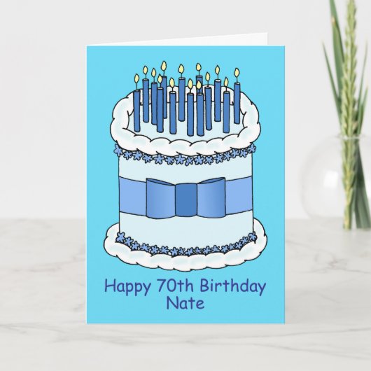 ネイトさん70歳の誕生日おめでとう カード (正面)