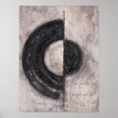 ネイトラル自然抽象芸術わびサビジャパンディのウォールアート ポスター (正面)