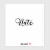 ネイト名 – 手書き書 シール (シート)