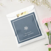 ネイニーブルーモダンスノーフレーク赤ちゃんシャワー フェイバーバッグ (封をした状態)