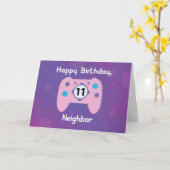 ネイバーガール11歳誕生日ゲーマー カード (黄色い花)