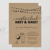 ネイバーミート&あいさつパーティの招待状 招待状 (正面/裏面)