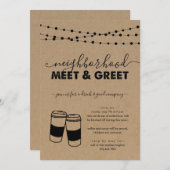 ネイバーミート&あいさつパーティの招待状 招待状 (正面/裏面)