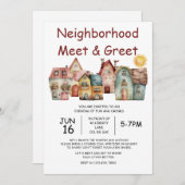ネイバーミート&あいさつ招待状 招待状 (正面/裏面)