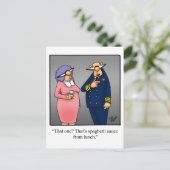 ネイビおもしろいー軍隊漫画ギフト！ ポストカード (スタンド正面)