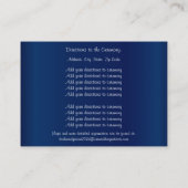 ネイビかわいらしーブルーにオレンジ色の花 – アクセス情報 エンクロージャーカード (裏面)