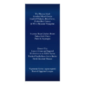 ネイビかわいらしーブルーのオレンジ色の花 – メニュー (裏面)