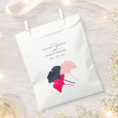 ネイビはっきりしたーとピモダンンクのイチョウ葉ング結婚ズ フェイバーバッグ (クリップ留めされた状態)