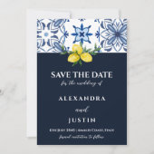 ネイビイタリアンーが写真を保存 招待状 (正面)