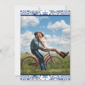 ネイビイタリアンーが写真を保存 招待状 (裏面)