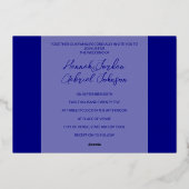 ネイビエレガントス結婚フォイル招待状 箔招待状 (裏面)