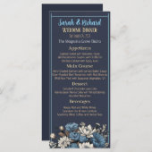 ネイビエレガントムーディフローラ結婚ズ メニュー (正面/裏面)