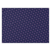 ネイビエレガントーでピンクの輝く星 テーブルクロス (正面(横))