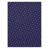 ネイビエレガントーでピンクの輝く星 テーブルクロス (正面)