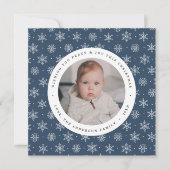 ネイビエレガントーとホワイトスノーフレーク模様2写真 シーズンカード (正面)