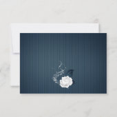 ネイビエレガントーとホワイトフローラハート サンキューカード (裏面)